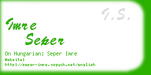 imre seper business card